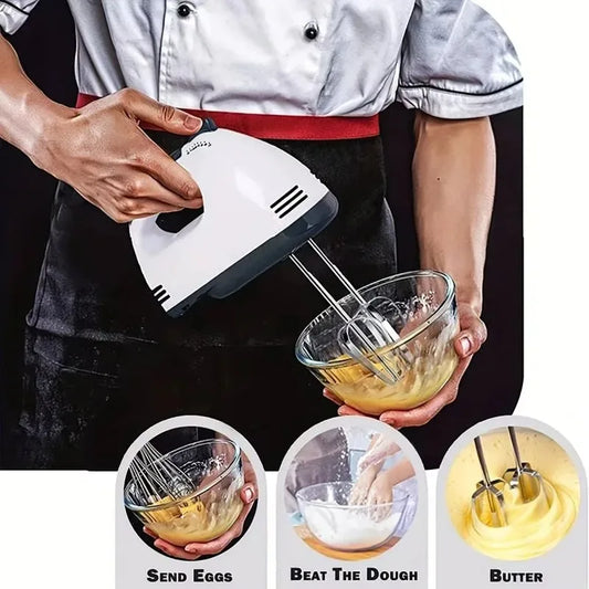 Rechargeable Electric Hand Mixer | 7-Speed Double Whisk