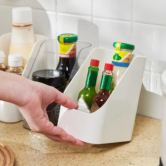 Clear Fridge Organizer Bins — Transparent Food & Seasoning Storage Boxes