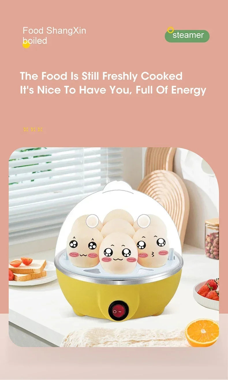 Mini Electric Egg Cooker — Single Egg Boiler & Rapid Breakfast Steamer