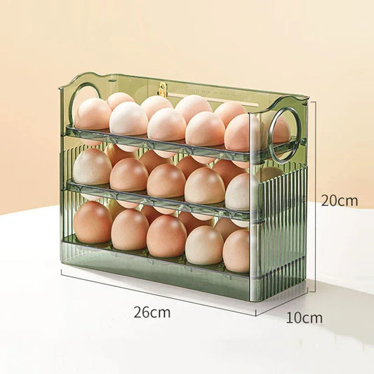 Egg Storage Box with Dispenser — Fresh-Keeping Fridge Organizer
