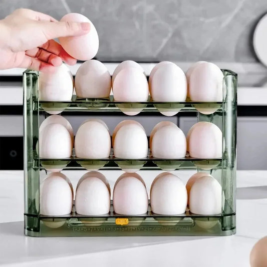 Reversible Egg Storage Box — Fridge Side Door Organizer Tray
