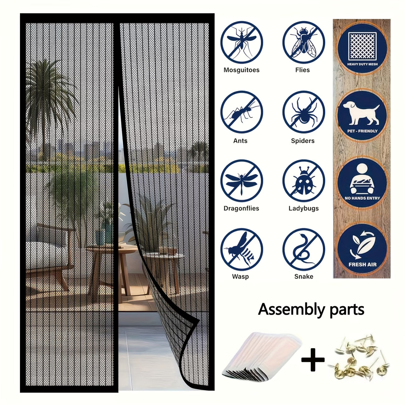 Magnetic Screen Door 🚪– Hands-Free & Bug-Proof | TikTok Viral Home Hack