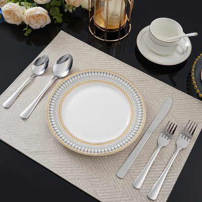 HANSMART 60-Piece Stainless Steel Flatware Set — Windsor Silverware for 12, Dishwasher Safe