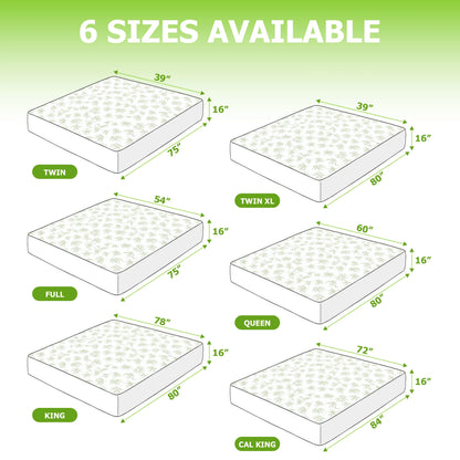 Lux Decor Cooling Bamboo Mattress Protector — 100% Waterproof Fitted Sheet Style, Deep Pocket