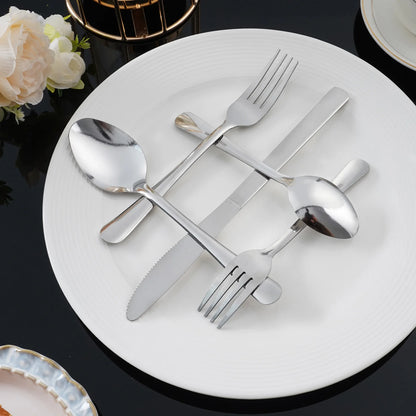 HANSMART 60-Piece Stainless Steel Flatware Set — Windsor Silverware for 12, Dishwasher Safe