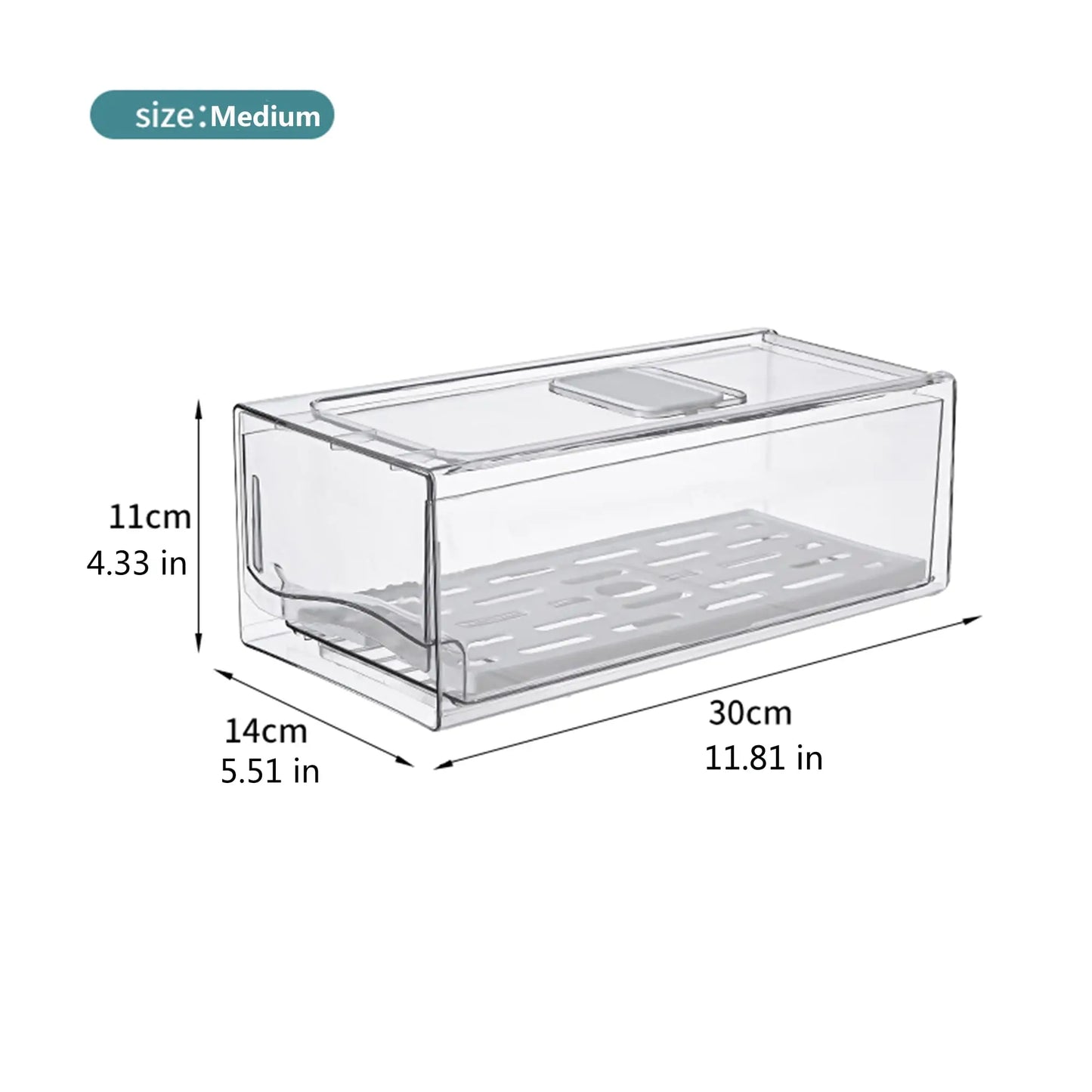 Stackable Fridge Organizer Bins — Reusable Food Storage Containers