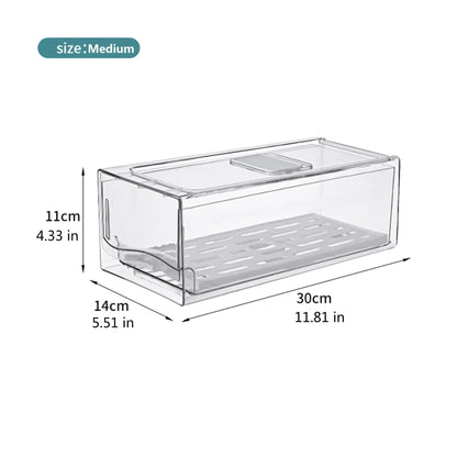 Stackable Fridge Organizer Bins — Reusable Food Storage Containers