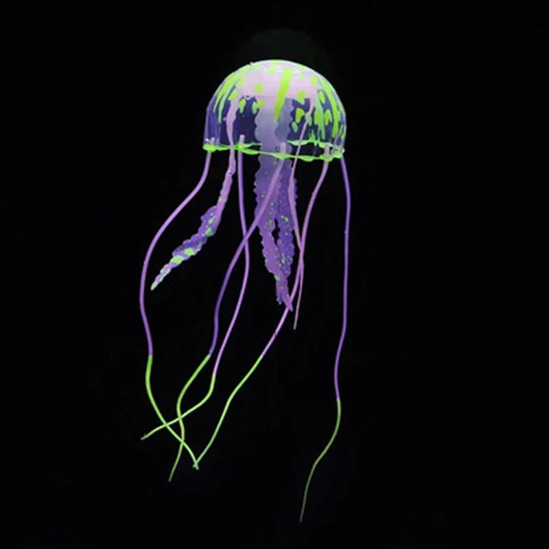 Artificial Glow Jellyfish Aquarium Decoration — Luminous Fish Tank Ornament