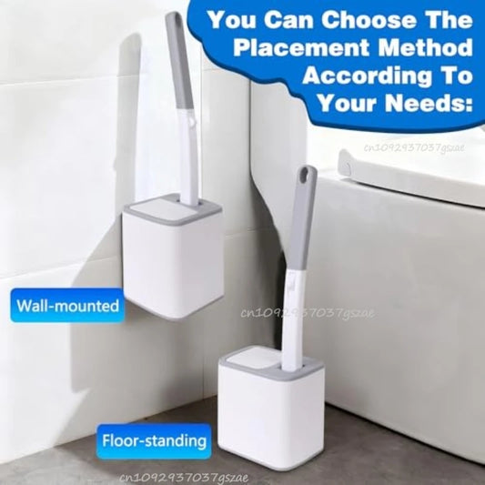 Disposable Toilet Brush – One-Click Replacement Heads, Wall Mounted
