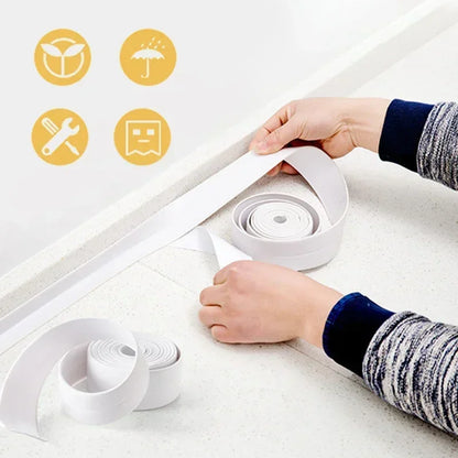 Waterproof Bathroom Sealing Tape — PVC Adhesive Caulk Strip for Sink, Bathtub & Kitchen