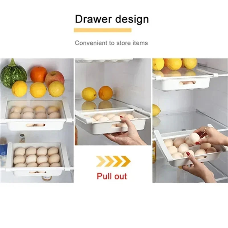 Reversible Egg Storage Box — Fridge Side Door Organizer Tray