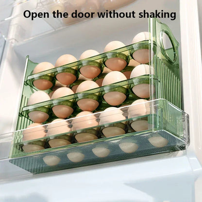 Egg Storage Box with Dispenser — Fresh-Keeping Fridge Organizer