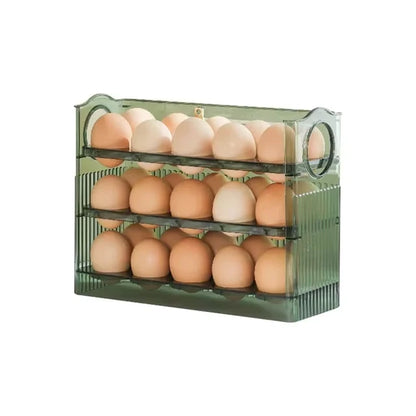 Egg Storage Box with Dispenser — Fresh-Keeping Fridge Organizer