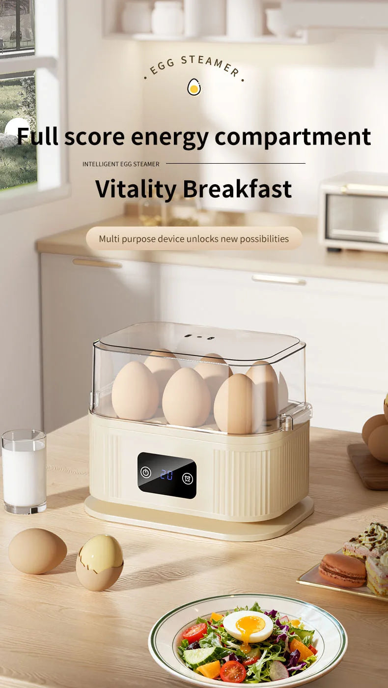 TINSOL 200W Multifunctional Electric Egg Cooker — Smart Steamer with Timer
