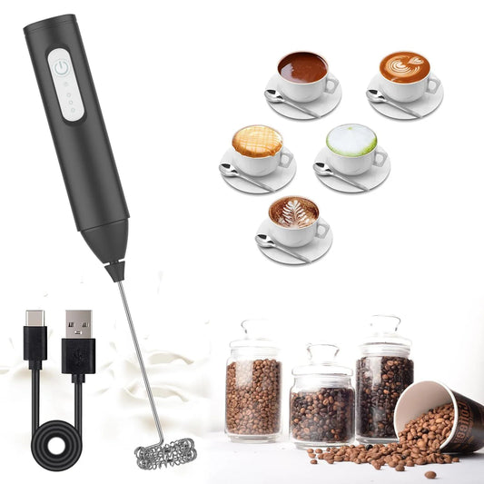 Mini Milk Frother — USB Rechargeable 3-Speed Electric Foam Maker & Coffee Whisk