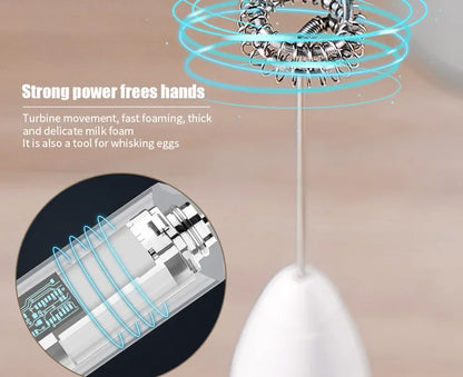 2-in-1 USB Rechargeable Electric Egg Beater & Milk Frother — Double Head Whisk