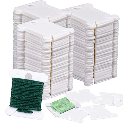 Plastic Embroidery Floss Bobbins — Thread Organizer for Cross Stitch & DIY Sewing (50 or 100pcs)