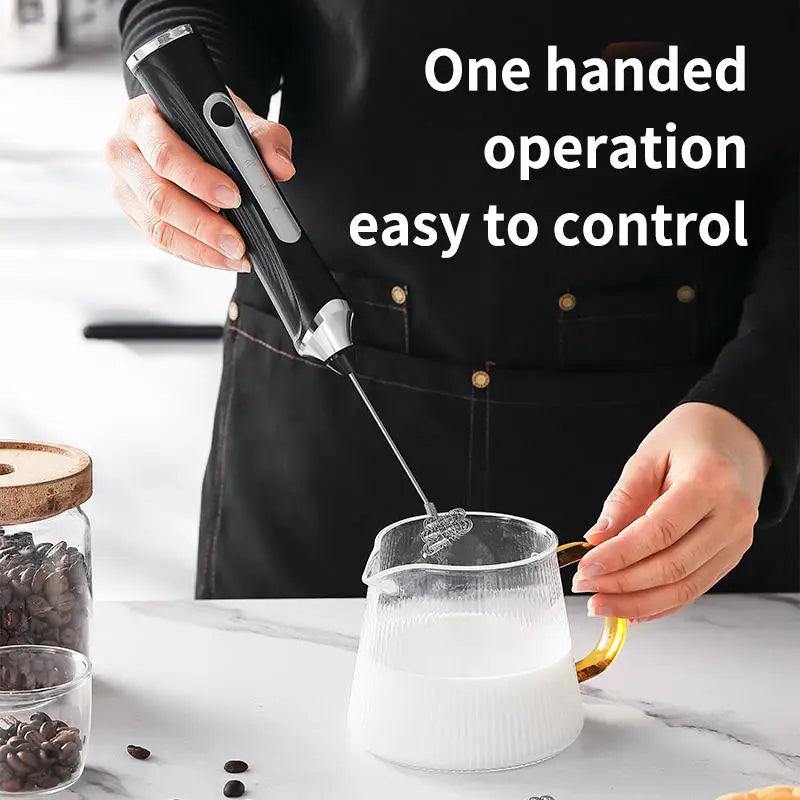 2-in-1 USB Rechargeable Electric Egg Beater & Milk Frother — Double Head Whisk