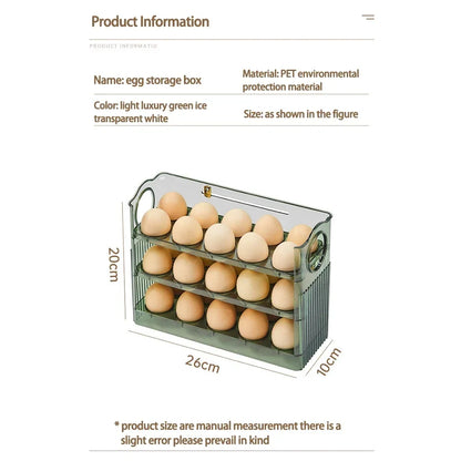 Egg Storage Box with Dispenser — Fresh-Keeping Fridge Organizer