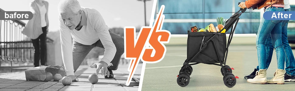 Multifunctional Folding Cart — Portable Market Trolley, Pet Stroller & Picnic Bag Carrier