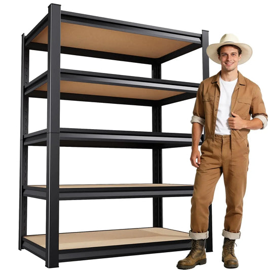 2000LBS Heavy Duty Garage Shelving Unit — 5-Tier Adjustable Metal Storage Shelves