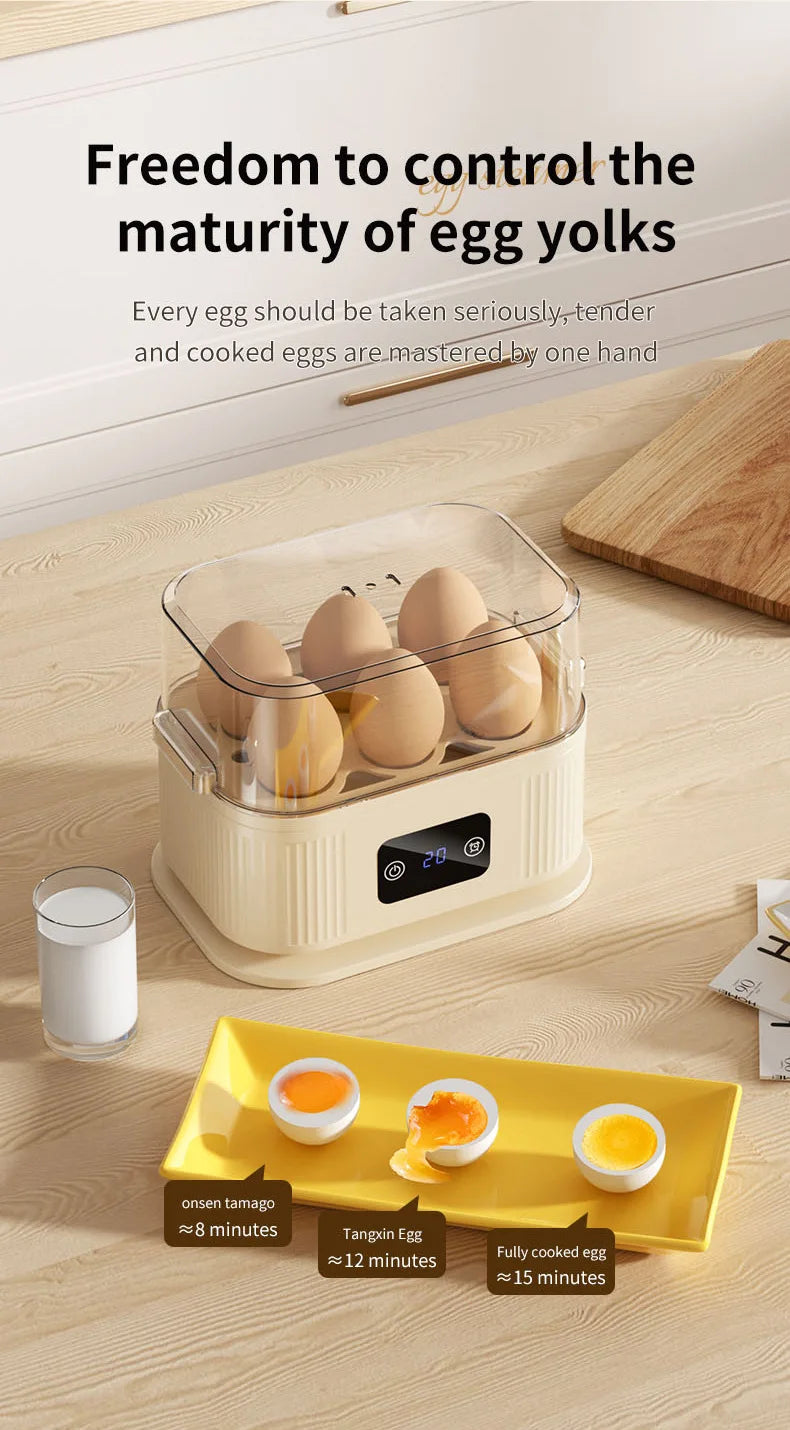 TINSOL 200W Multifunctional Electric Egg Cooker — Smart Steamer with Timer