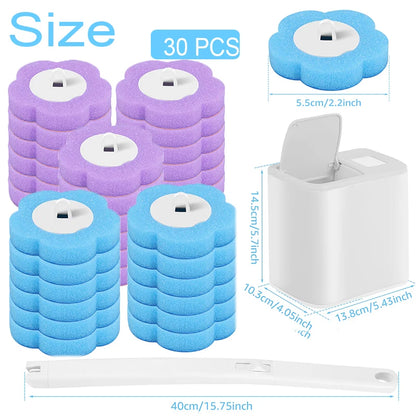 Disposable Toilet Brush – One-Click Replacement Heads, Wall Mounted