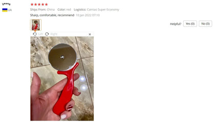 Stainless Steel Pizza Cutter Wheel — Sharp Pastry Roller for Pizza, Cake & Cookie