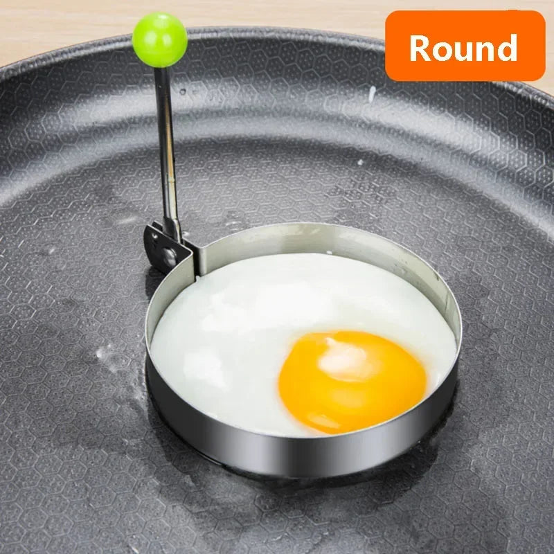 Stainless Steel Egg & Omelette Mold Set — Fun Shapes for Pancakes & Fried Eggs