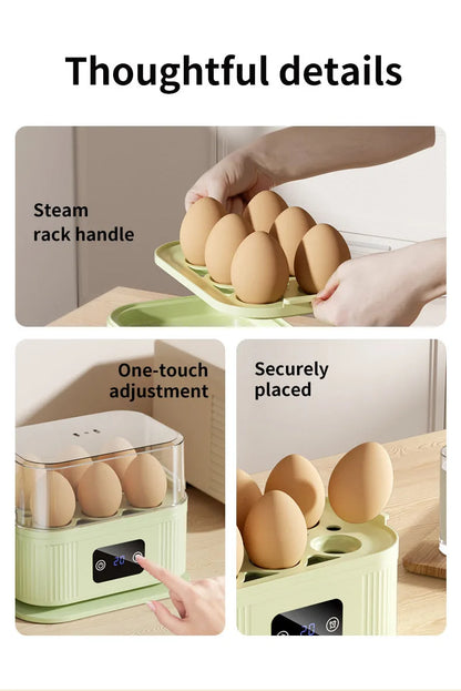 TINSOL 200W Multifunctional Electric Egg Cooker — Smart Steamer with Timer