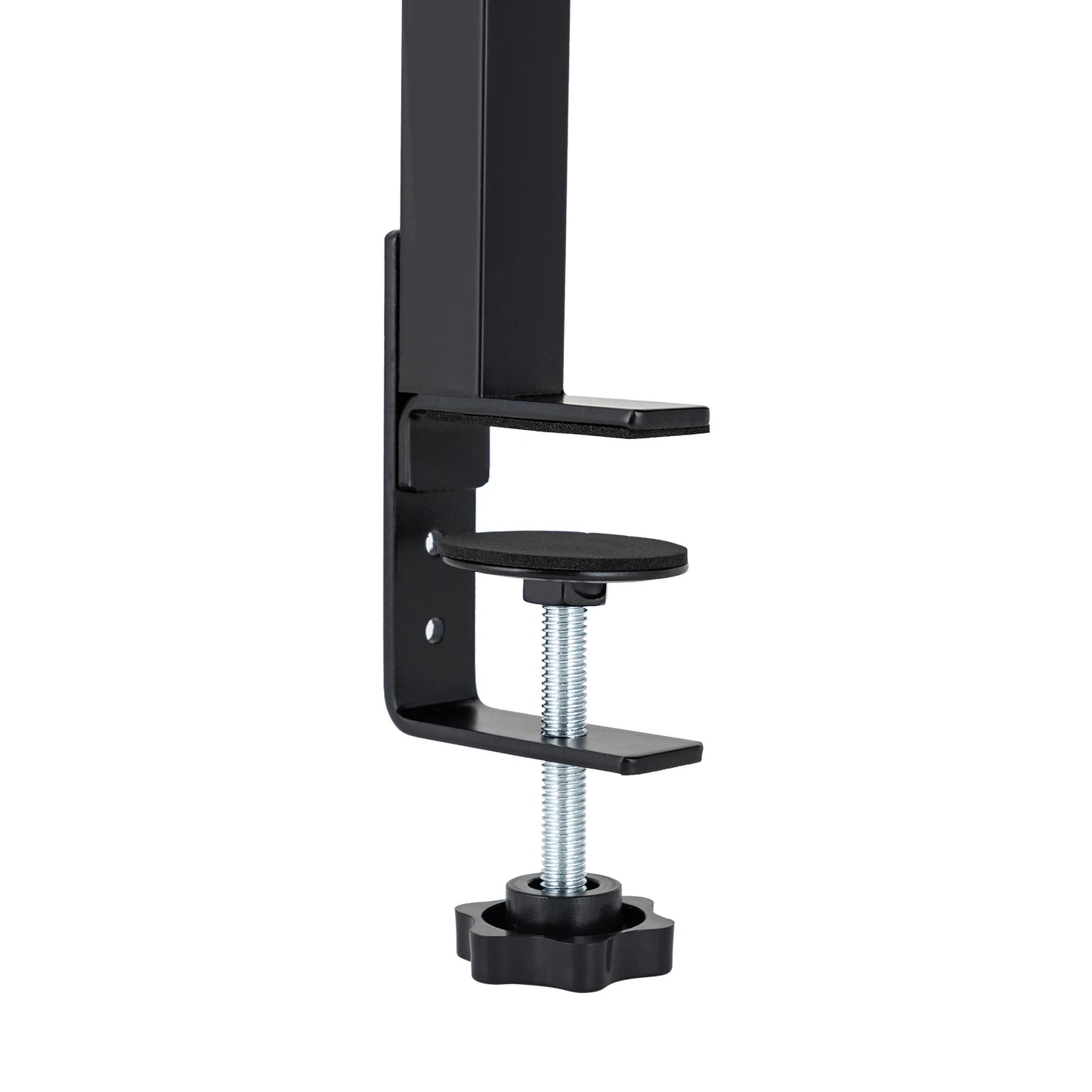 2-Tier Clamp-On Desk Shelf — Above or Under Table Corner Organizer, Black