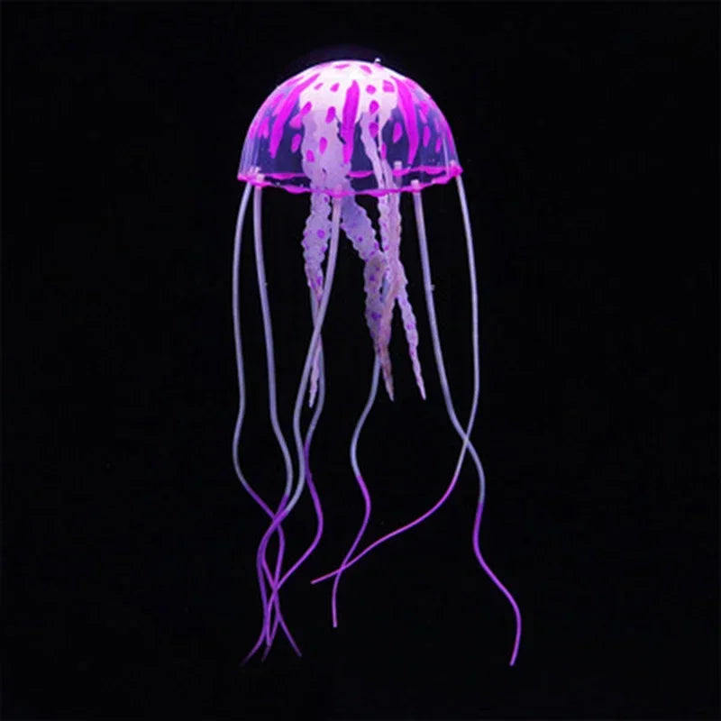 Artificial Glow Jellyfish Aquarium Decoration — Luminous Fish Tank Ornament