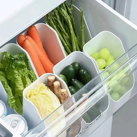 Clear Fridge Organizer Bins — Transparent Food & Seasoning Storage Boxes