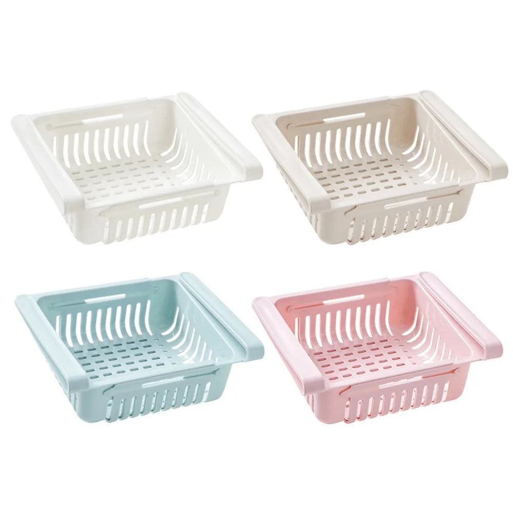 Hanging Fridge Organizer — Egg & Fruit Drawer Basket with Shelf