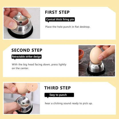Stainless Steel Egg Piercer — Needle Hole Puncher for Poaching & Baking