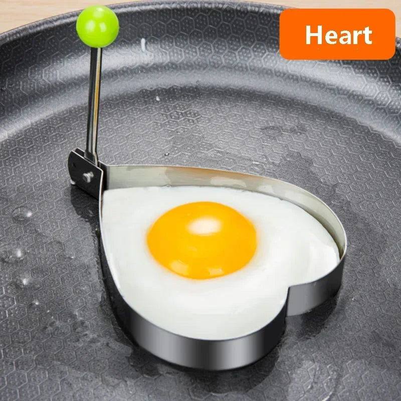 Stainless Steel Egg & Omelette Mold Set — Fun Shapes for Pancakes & Fried Eggs