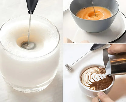 2-in-1 USB Rechargeable Electric Egg Beater & Milk Frother — Double Head Whisk