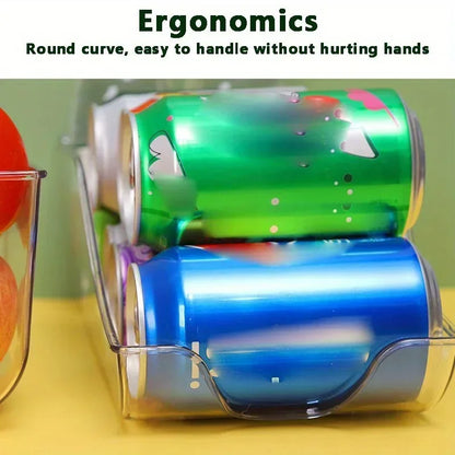 Auto-Rolling Soda Can Dispenser — Fridge & Pantry Organizer Rack