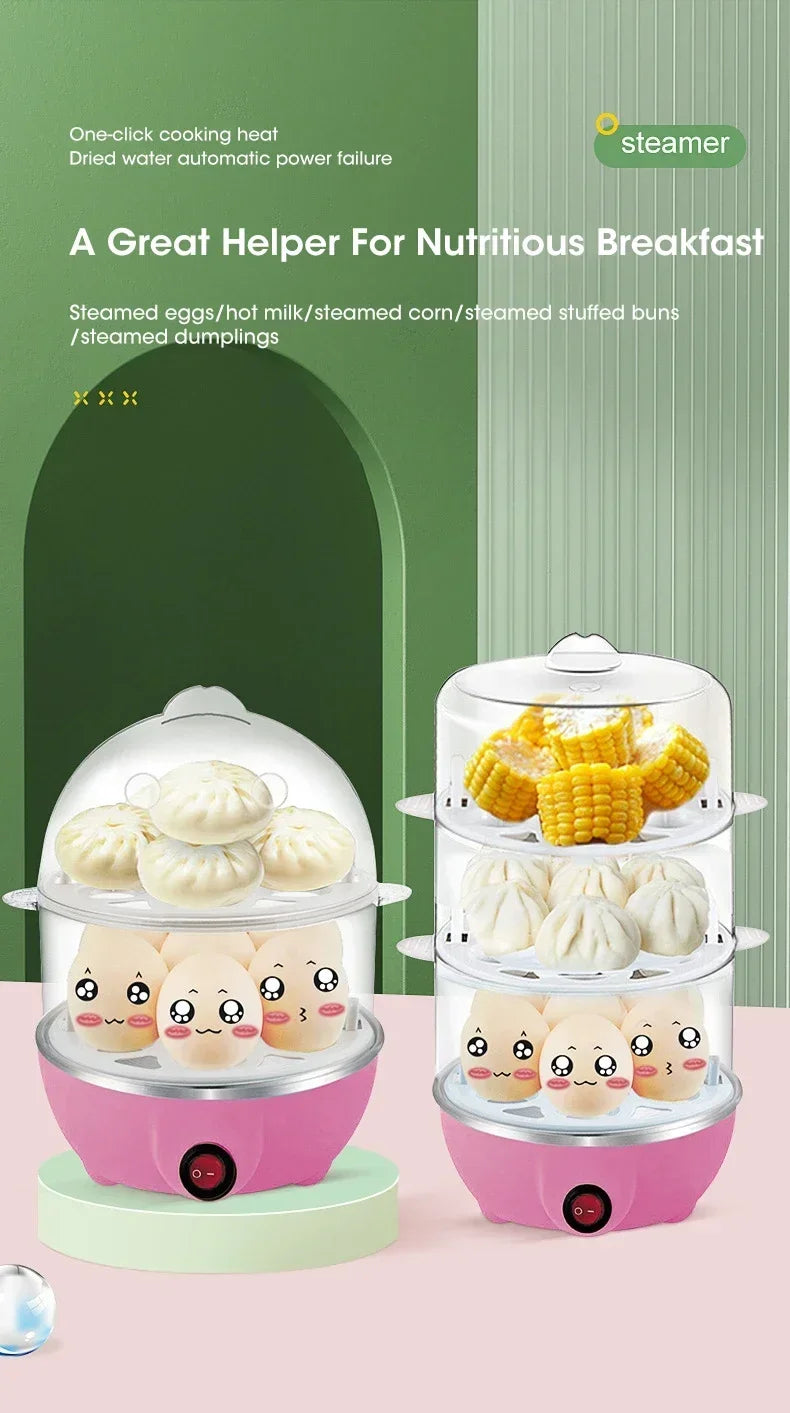 Mini Electric Egg Cooker — Single Egg Boiler & Rapid Breakfast Steamer