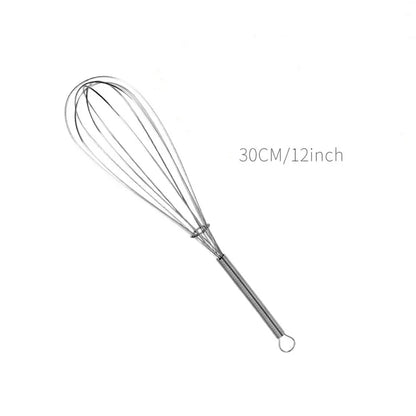 Rotary Manual Egg Beater — Stainless Steel Hand Whisk Mixer