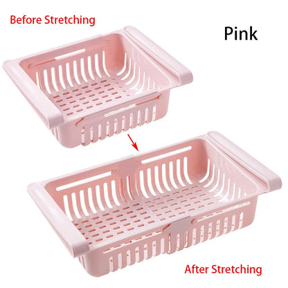 Hanging Fridge Organizer — Egg & Fruit Drawer Basket with Shelf