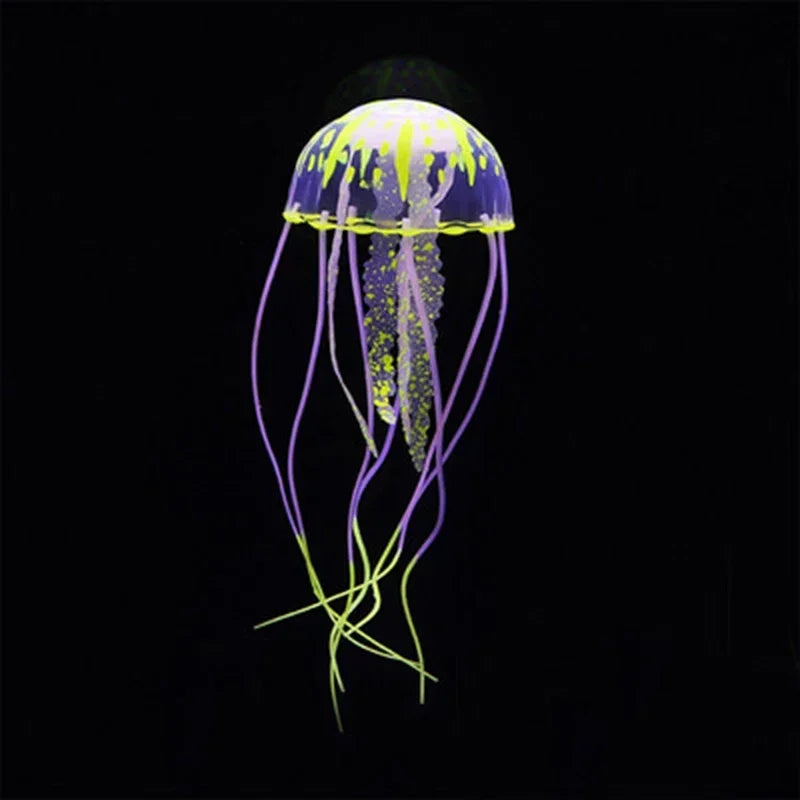 Artificial Glow Jellyfish Aquarium Decoration — Luminous Fish Tank Ornament