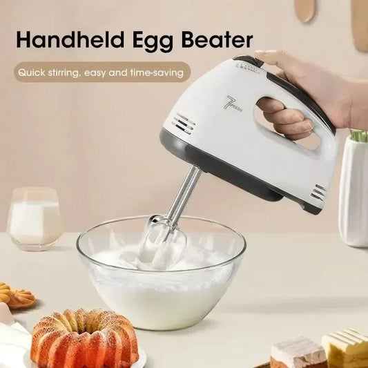 Rechargeable Electric Hand Mixer | 7-Speed Double Whisk