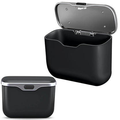 Leakproof Car Trash Can with Lid — Waterproof Auto Garbage Bin for Back Seat & Door