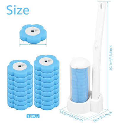 Disposable Toilet Brush Kit – Replacement Heads with Long Handle & Wall Mount