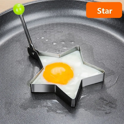 Stainless Steel Egg & Omelette Mold Set — Fun Shapes for Pancakes & Fried Eggs