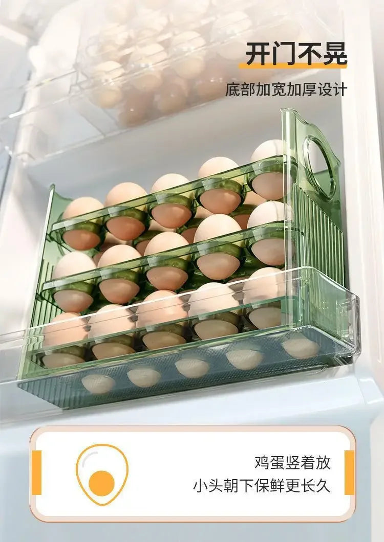 Reversible Egg Storage Box — Fridge Side Door Organizer Tray