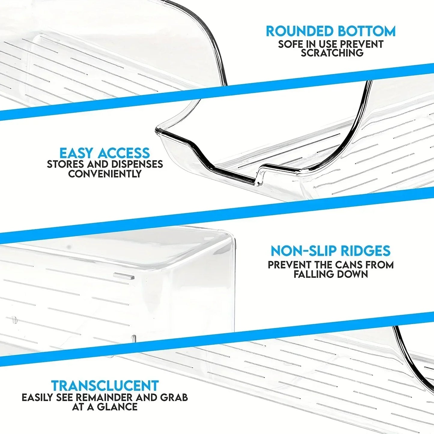 Auto-Rolling Soda Can Dispenser — Fridge & Pantry Organizer Rack