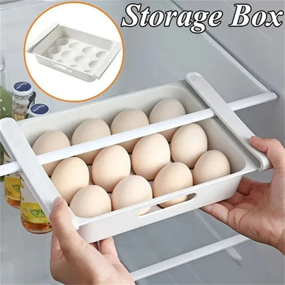 Reversible Egg Storage Box — Fridge Side Door Organizer Tray