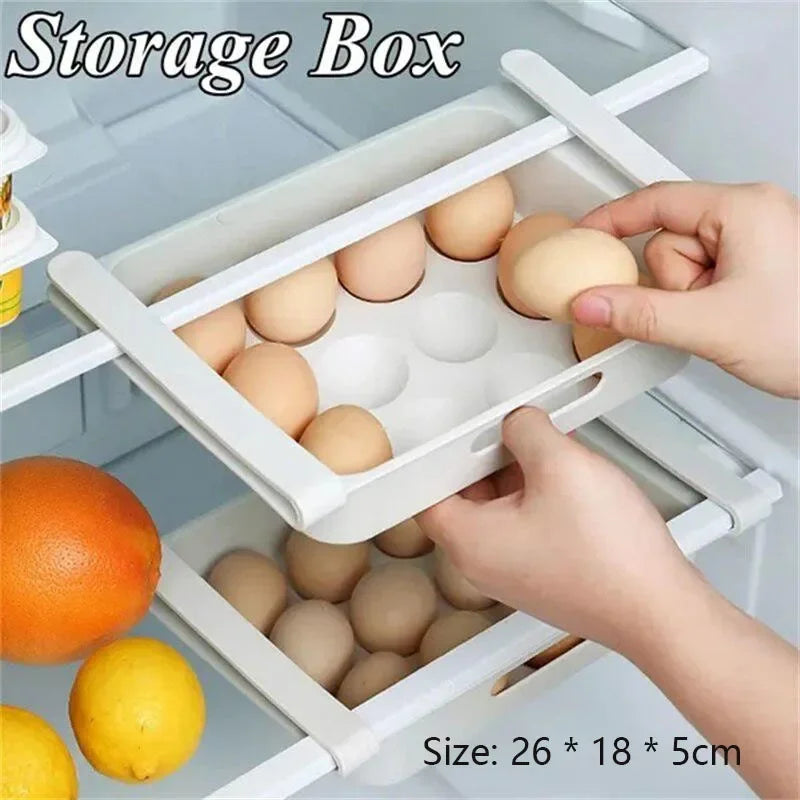 Reversible Egg Storage Box — Fridge Side Door Organizer Tray
